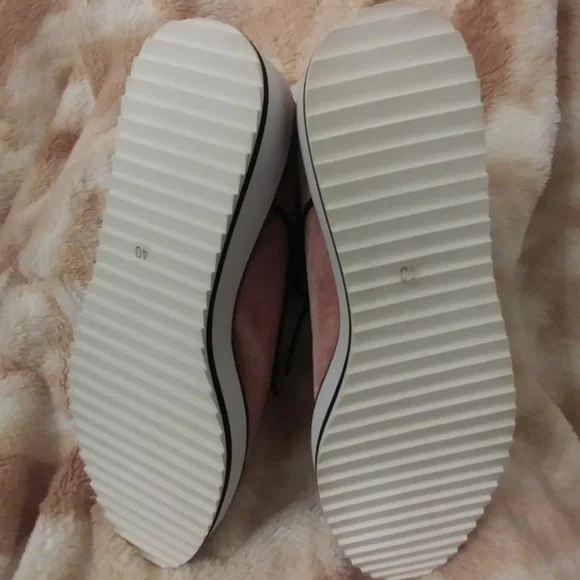 Shelly London Pink Velvet Fountain Platform Oxford - Picture 6 of 6